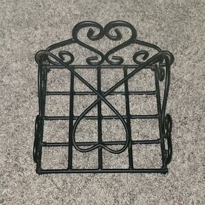 Heart Black Metal Napkin Holder